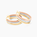 Cr&eacute;oles Iba Or Tricolore - Boucles d'oreilles cr&eacute;oles Femme | Histoire d&rsquo;Or