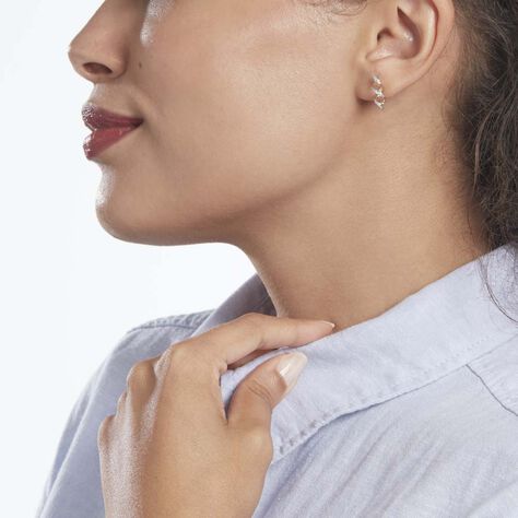 Boucles D'oreilles Or Jaune Serj Oxydes De Zirconium - Boucles d'oreilles pendantes Femme | Histoire d’Or