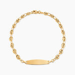 Bracelet Identit&eacute; Evin Maille Grain De Cafe Or Jaune - Bracelets Communion Enfant | Histoire d&rsquo;Or