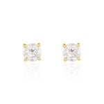 Boucles D'oreilles Puces Or Jaune Victoria Diamants - Clous d'oreilles Femme | Histoire d&rsquo;Or
