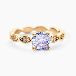 Bague Kurt Plaqu&eacute; Or Jaune Oxyde De Zirconium - Bagues solitaires Femme | Histoire d&rsquo;Or