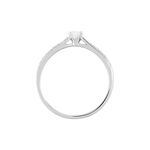 Bague Solitaire Hemera Or Blanc Diamant - Bagues solitaires Femme | Histoire d&rsquo;Or