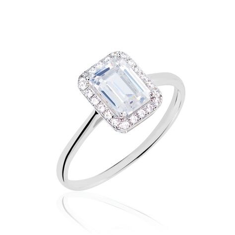 Bague Or Blanc Goulven Oxyde De Zirconium - Bagues solitaires Femme | Histoire d’Or