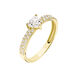 Bague Monelle Or Jaune Oxyde De Zirconium - Bagues solitaires Femme | Histoire d’Or