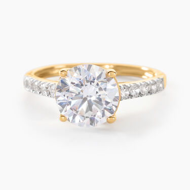 Bague Solitaire Terese Or Jaune Oxyde De Zirconium
