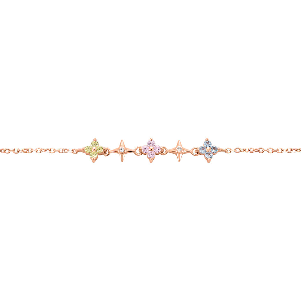 Bracelet Nimbe Argent Rose Oxyde De Zirconium - Bracelets Femme | Histoire d’Or