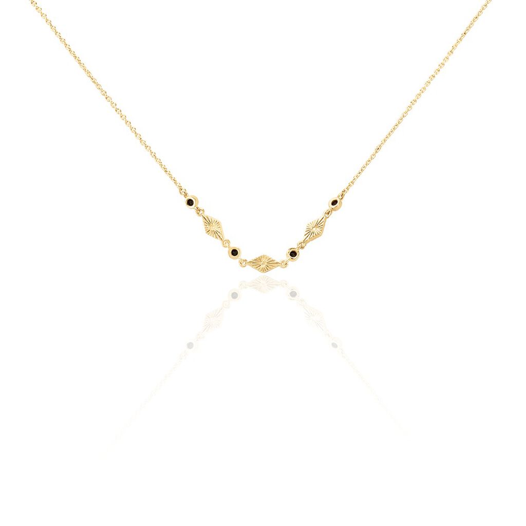 Collier Azteque Plaqué Or Jaune Spinelle - Ras de cou Femme | Histoire d’Or