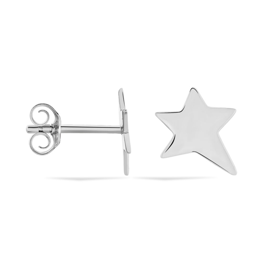 Boucles D'oreilles Puces Eloisa Argent Blanc - Boucles d'oreilles fantaisie Femme | Histoire d’Or