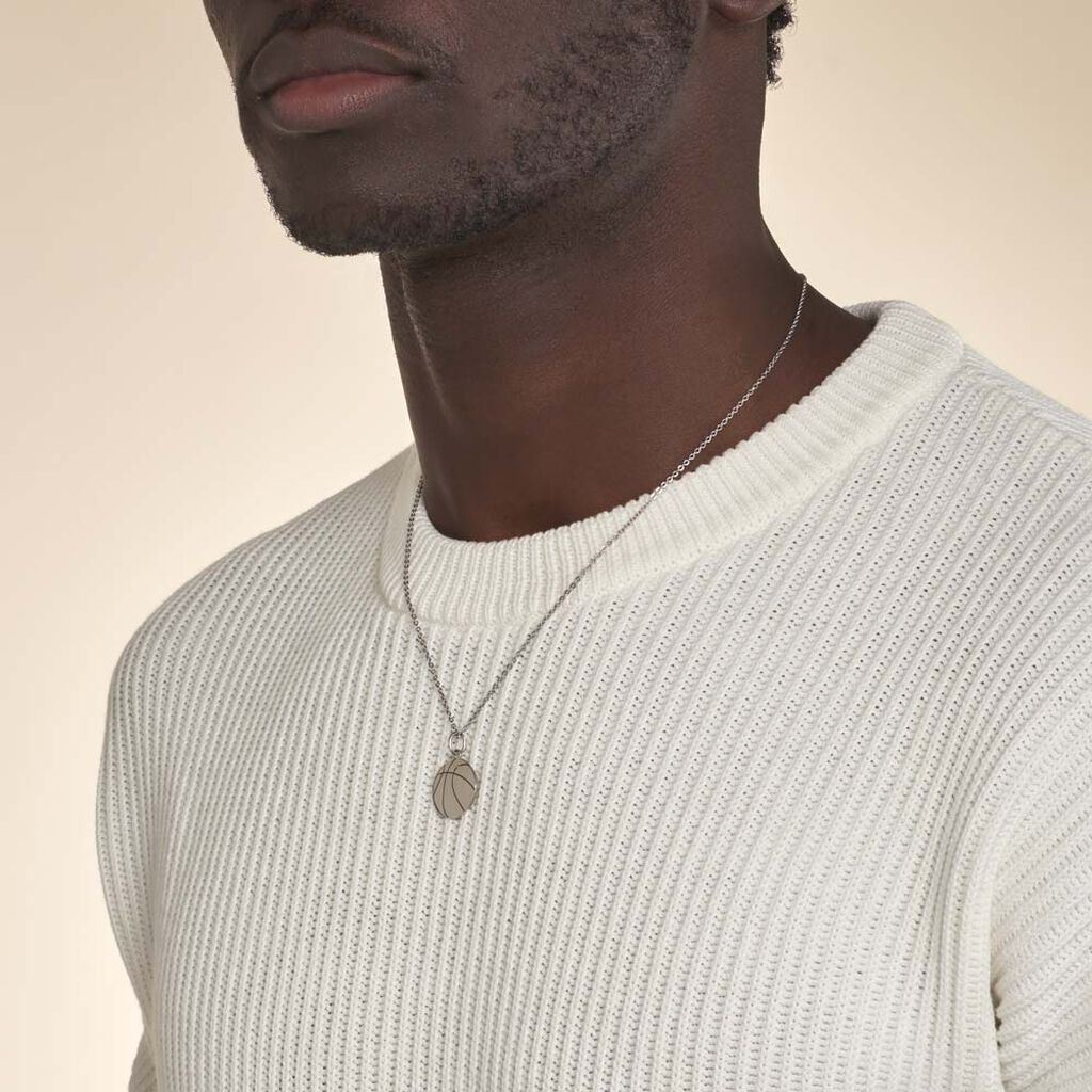 Pendentif Elyas Argent Blanc - Pendentifs Homme | Histoire d’Or