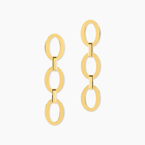 Boucles D'oreilles Pendantes Sprita Acier Doré - Boucles d'oreilles fantaisie Femme | Histoire d’Or