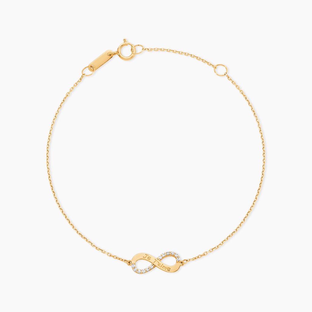 Bracelet Alvia Or Jaune Oxyde De Zirconium - F&ecirc;te des m&egrave;res Femme | Histoire d&rsquo;Or