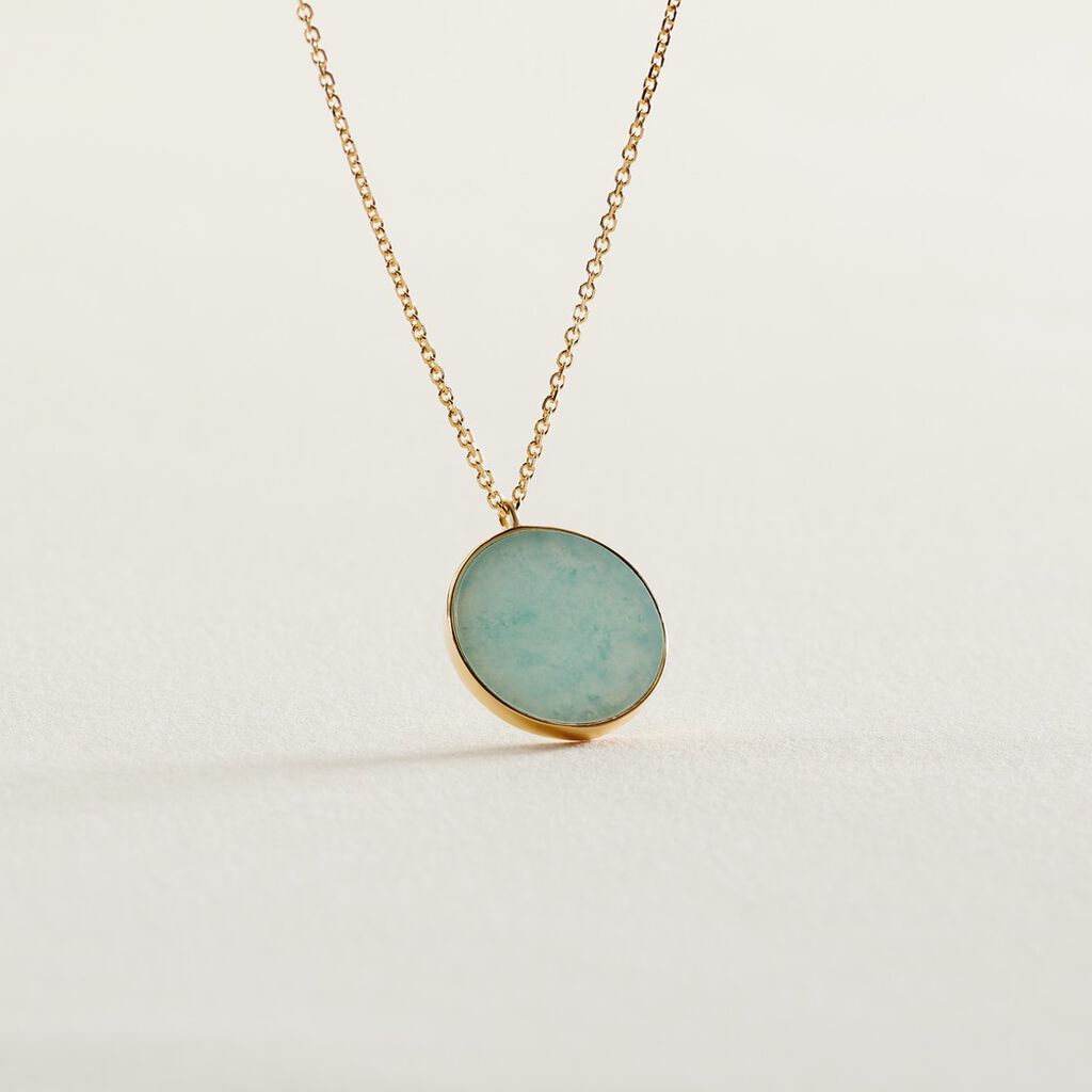 Collier Or Jaune Florica Amazonite - Colliers Femme | Histoire d’Or
