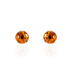 Boucles D'oreilles Puces Brunhild Argent Blanc Ambre - Boucles d'oreilles fantaisie Femme | Histoire d’Or