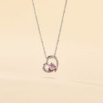 Collier Eliana Or Blanc Amethyste Et Oxyde De Zirconium - Colliers Femme | Histoire d&rsquo;Or