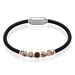 Bracelet Jourdan Caoutchouc Noir Agate - Bracelets Homme | Histoire d’Or