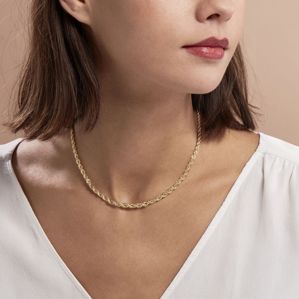 Collier Jerry Maille Corde Or Jaune - Chaines Femme | Histoire d’Or