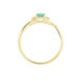 Bague Or Jaune Cassie Emeraude Diamants - Bagues solitaires Femme | Histoire d’Or
