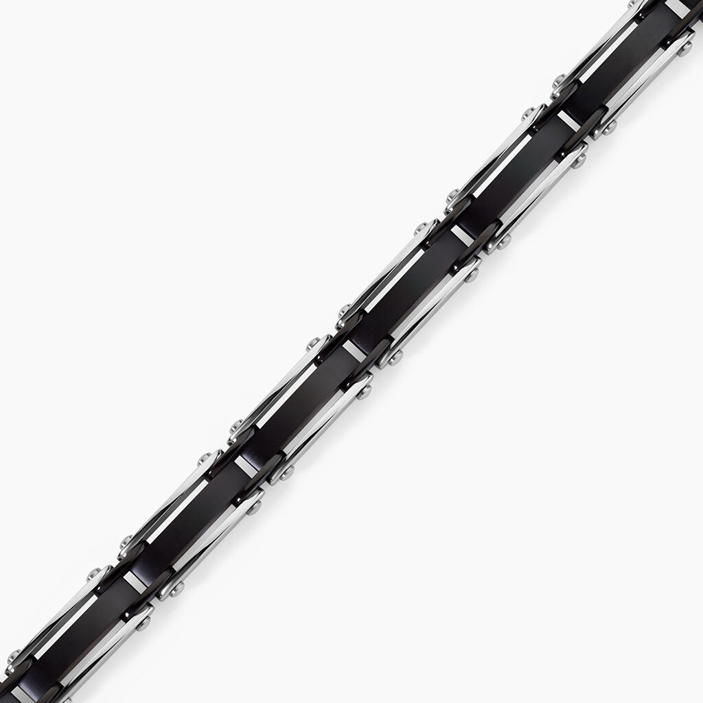 Bracelet Jourdan Acier Noir - Anniversaire Homme | Histoire d&rsquo;Or