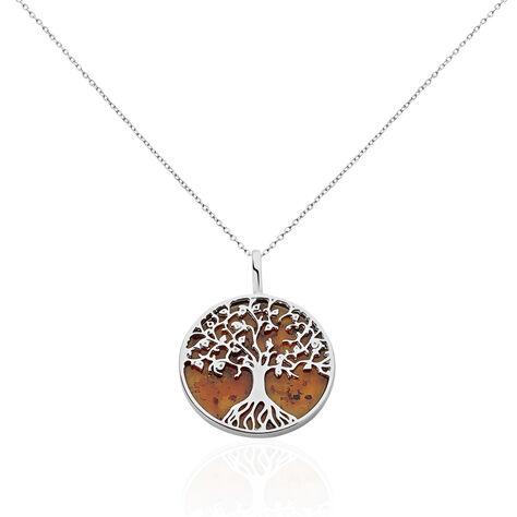 Collier Argent Blanc Aleana Ambre - Colliers Femme | Histoire d’Or