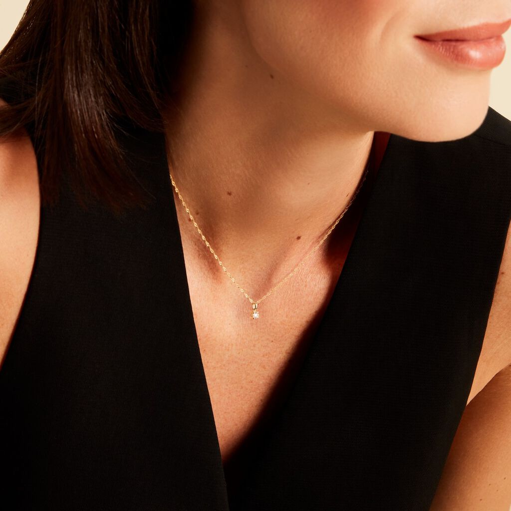 Pendentif Aphrodite Or Jaune Diamant - Pendentifs Femme | Histoire d’Or