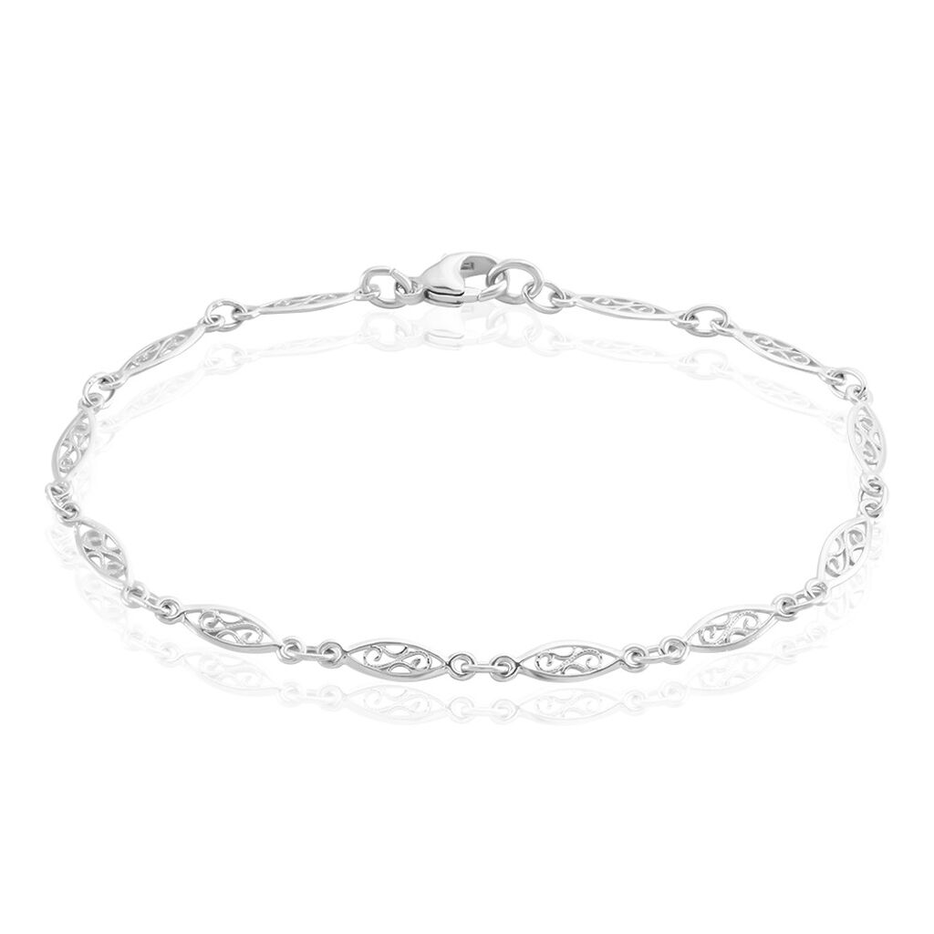 Bracelet Mahee Maille Filigrane Argent Blanc - Bracelets chaîne Femme | Histoire d’Or