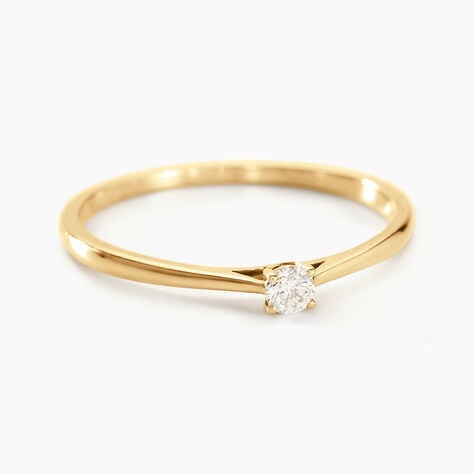 Bague Solitaire One Or Jaune Diamant - Bagues solitaires Femme | Histoire d&rsquo;Or
