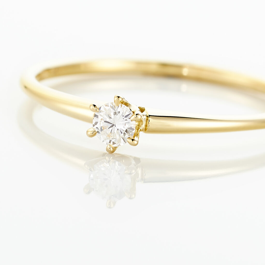 Bague Solitaire Samantha Or Jaune Diamant - Bagues solitaires Femme | Histoire d’Or
