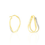 Cr&eacute;oles Ianis Or Bicolore - Boucles d'oreilles cr&eacute;oles Femme | Histoire d&rsquo;Or