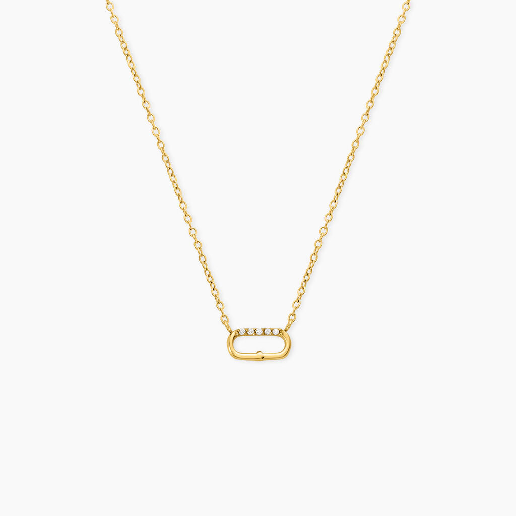 Collier Gilia Acier Jaune Oxyde De Zirconium - Colliers fantaisie Femme | Histoire d&rsquo;Or