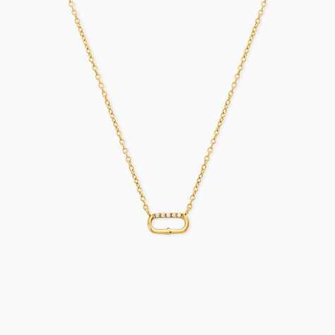 Collier Gilia Acier Jaune Oxyde De Zirconium - Colliers fantaisie Femme | Histoire d&rsquo;Or