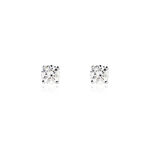Boucles D'oreilles Puces Victoria Platine Blanc Diamant - Clous d'oreilles Famille | Histoire d&rsquo;Or