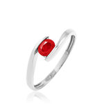 Bague Camilia Or Blanc Rubis - Bagues solitaires Femme | Histoire d&rsquo;Or