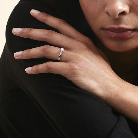 Bague Solitaire Celina Or Blanc Diamant - Bagues solitaires Femme | Histoire d’Or
