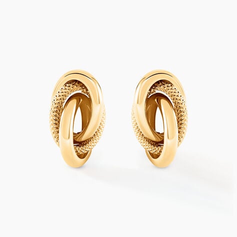 Boucles D'oreilles Puces Nyx Or Jaune - Clous d'oreilles Femme | Histoire d&rsquo;Or