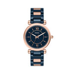 Montre Fossil Carlie 38 Bleu - Montres Femme | Histoire d&rsquo;Or