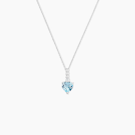 Collier Fany Or Blanc Topaze Et Oxyde De Zirconium - Colliers Femme | Histoire d&rsquo;Or