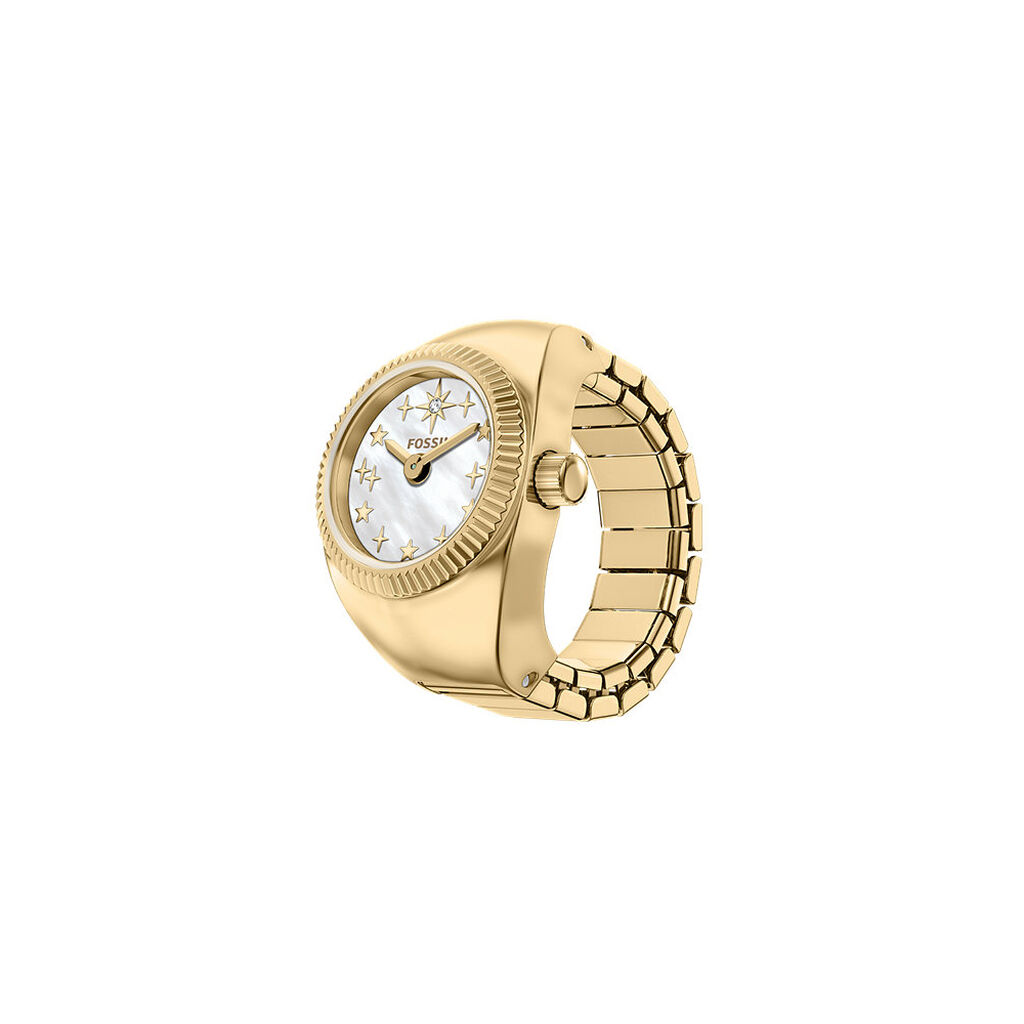 Montre Fossil Watch Ring Nacre Blanche - Montres Femme | Histoire d&rsquo;Or