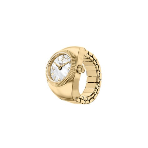 Montre Fossil Watch Ring Nacre Blanche - Montres Femme | Histoire d&rsquo;Or