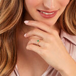 Bague Cosimo Or Jaune Emeraude Diamant - Bagues solitaires Femme | Histoire d&rsquo;Or