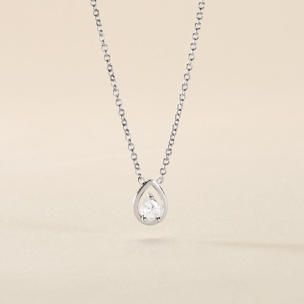 Collier Argent Temusio Oxydes De Zirconium - Colliers fantaisie Femme | Histoire d&rsquo;Or