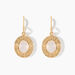 Boucles D'oreilles Pendantes Linna Plaqué Or Jaune Pierre De Lune - Boucles d'oreilles fantaisie Femme | Histoire d’Or