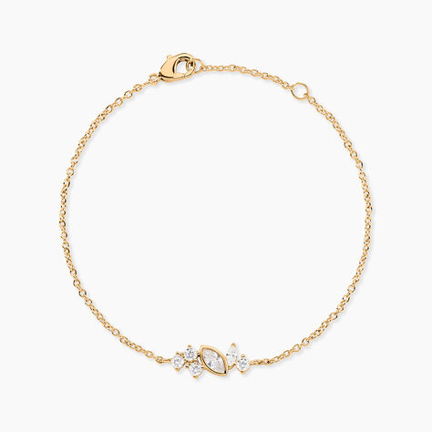 Bracelet Aurena Plaque Or Jaune Oxyde De Zirconium - Bracelets Femme | Histoire d&rsquo;Or