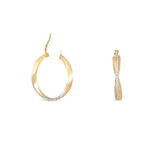 Cr&eacute;oles Doralynne Or Bicolore - Boucles d'oreilles cr&eacute;oles Femme | Histoire d&rsquo;Or