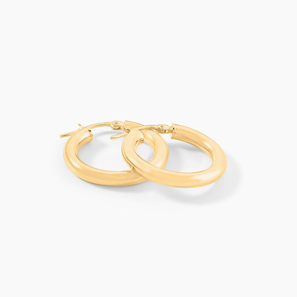 Créoles Or Jaune Rond - Boucles d'oreilles créoles Femme | Histoire d’Or