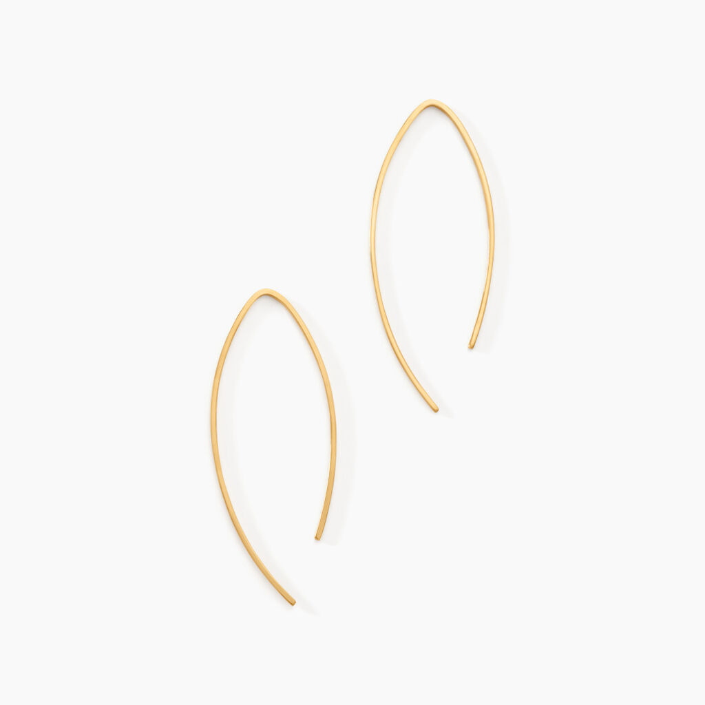 Cr&eacute;oles Helle Amande Or Jaune - Boucles d'oreilles cr&eacute;oles Femme | Histoire d&rsquo;Or