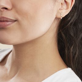Boucles D'oreilles Pendantes Rihabe Or Jaune Oxyde De Zirconium - Boucles d'Oreilles Coeur Femme | Histoire d’Or
