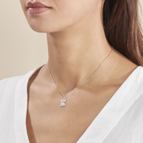 Pendentif Ange Parchemin Or Blanc - Pendentifs Baptême Famille | Histoire d’Or