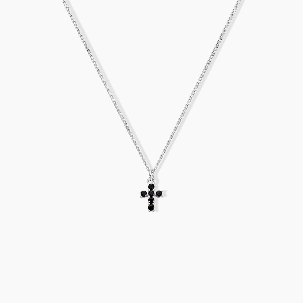 Collier Yahn Argent Blanc Pierre De Synthese - Colliers fantaisie Homme | Histoire d&rsquo;Or