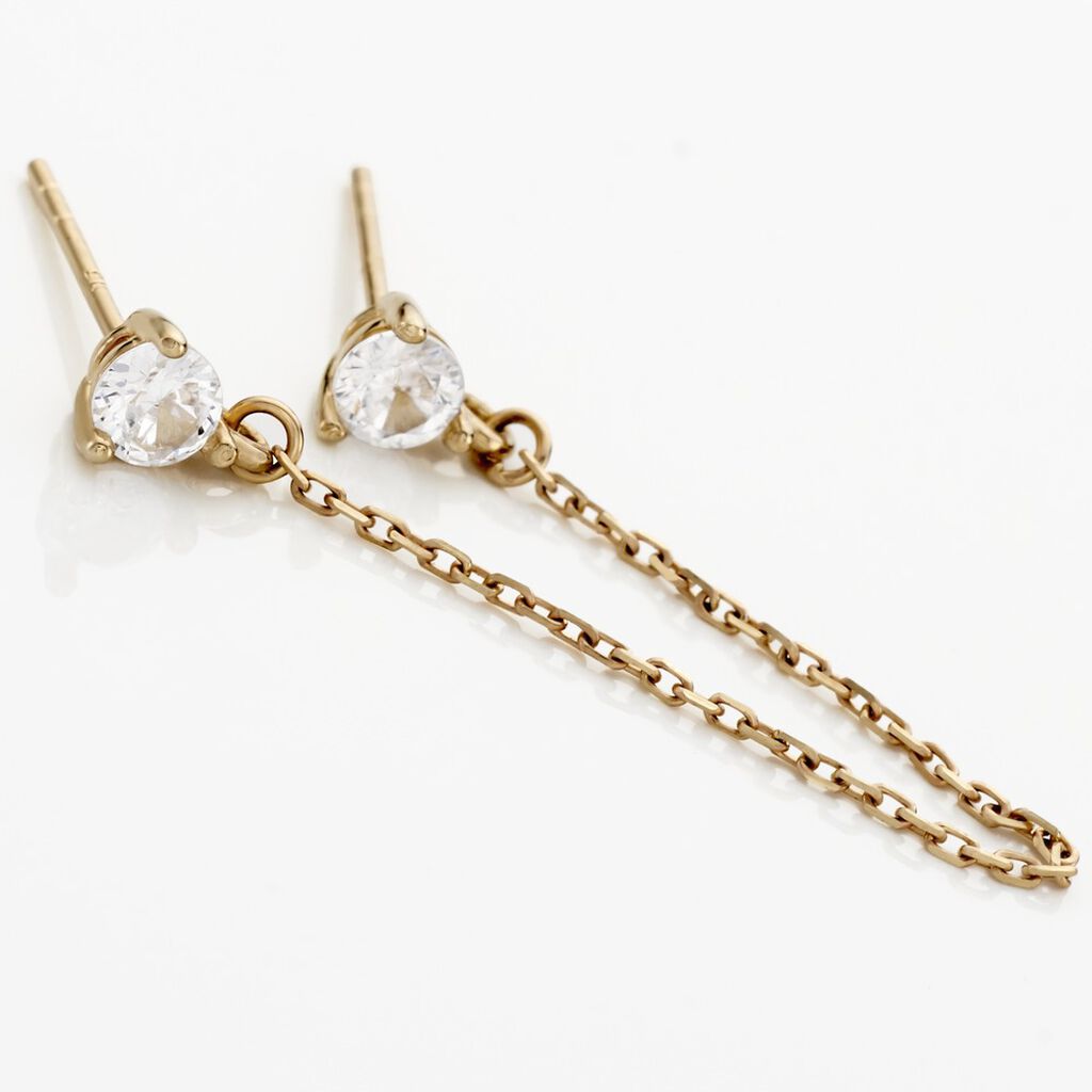 Boucle D'oreille Unitaire Pendante Viviette Or Jaune Oxyde - Boucles d'oreilles pendantes Femme | Histoire d’Or