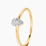 Bague Pear C Or Jaune Diamant - Bagues avec pierre Femme | Histoire d&rsquo;Or